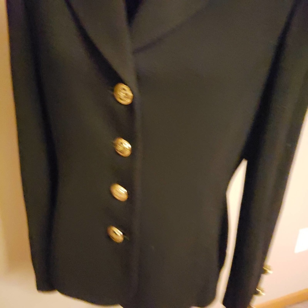 St. John Knits Basic Black Santana Knit Blazer 10 - image 7